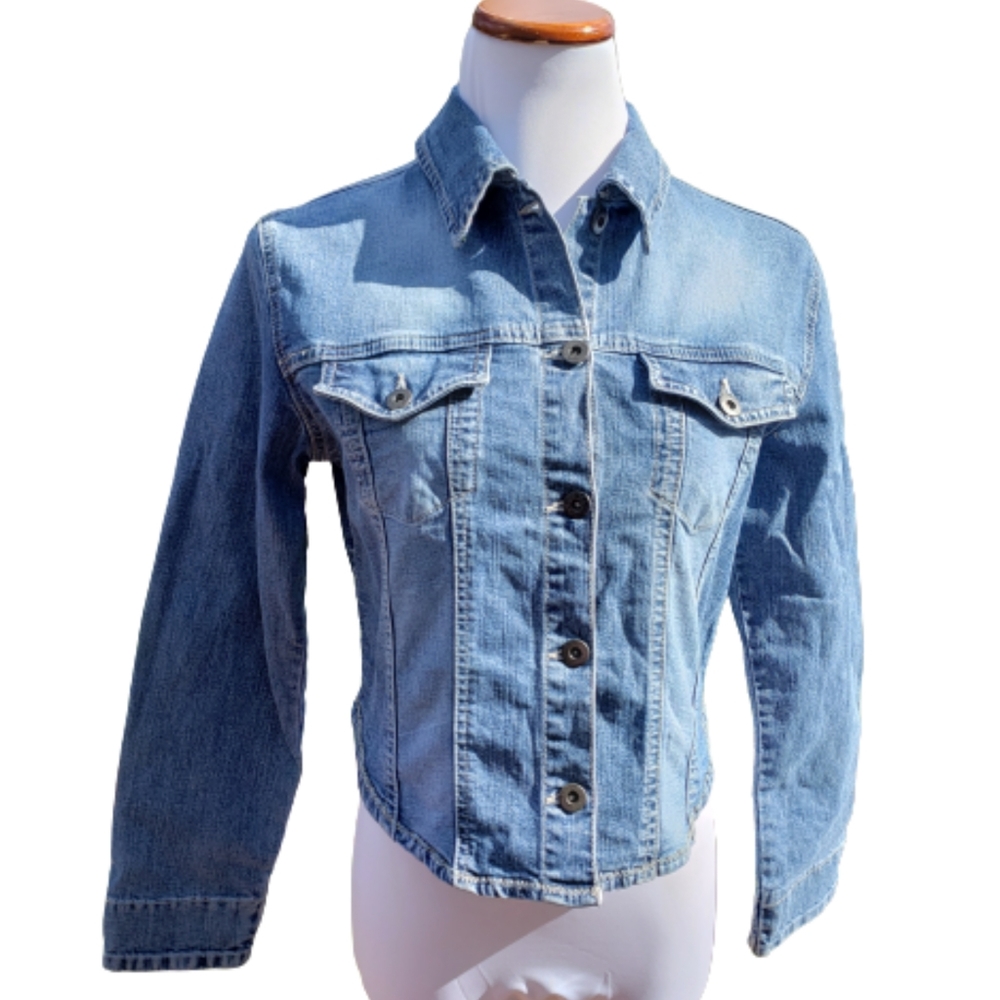 Jeans Jacket Cropped Plus Sz 16 BAY Blue